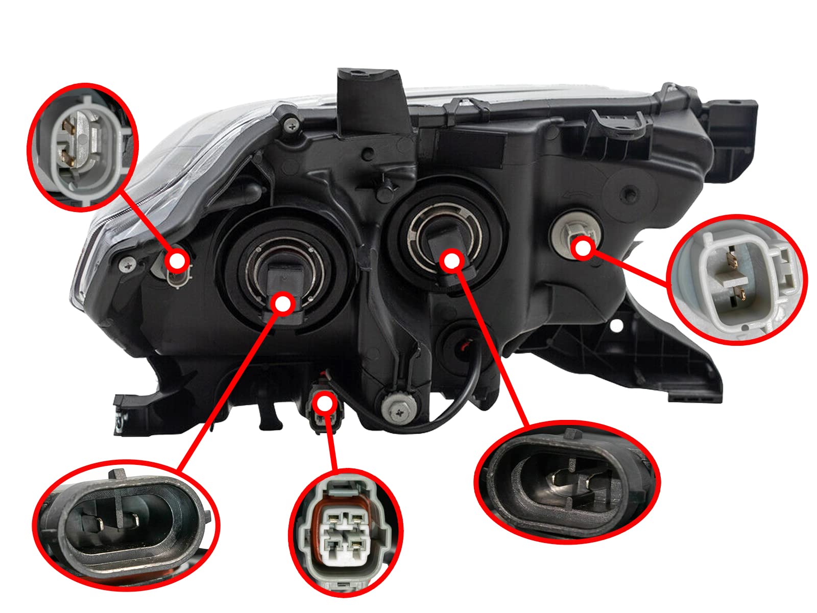 Toyota Tacoma 17 DEPO-312-11AEL-ACN2N Headlight Assembly Led with Led Fog Light Black Bezel LH CAPA