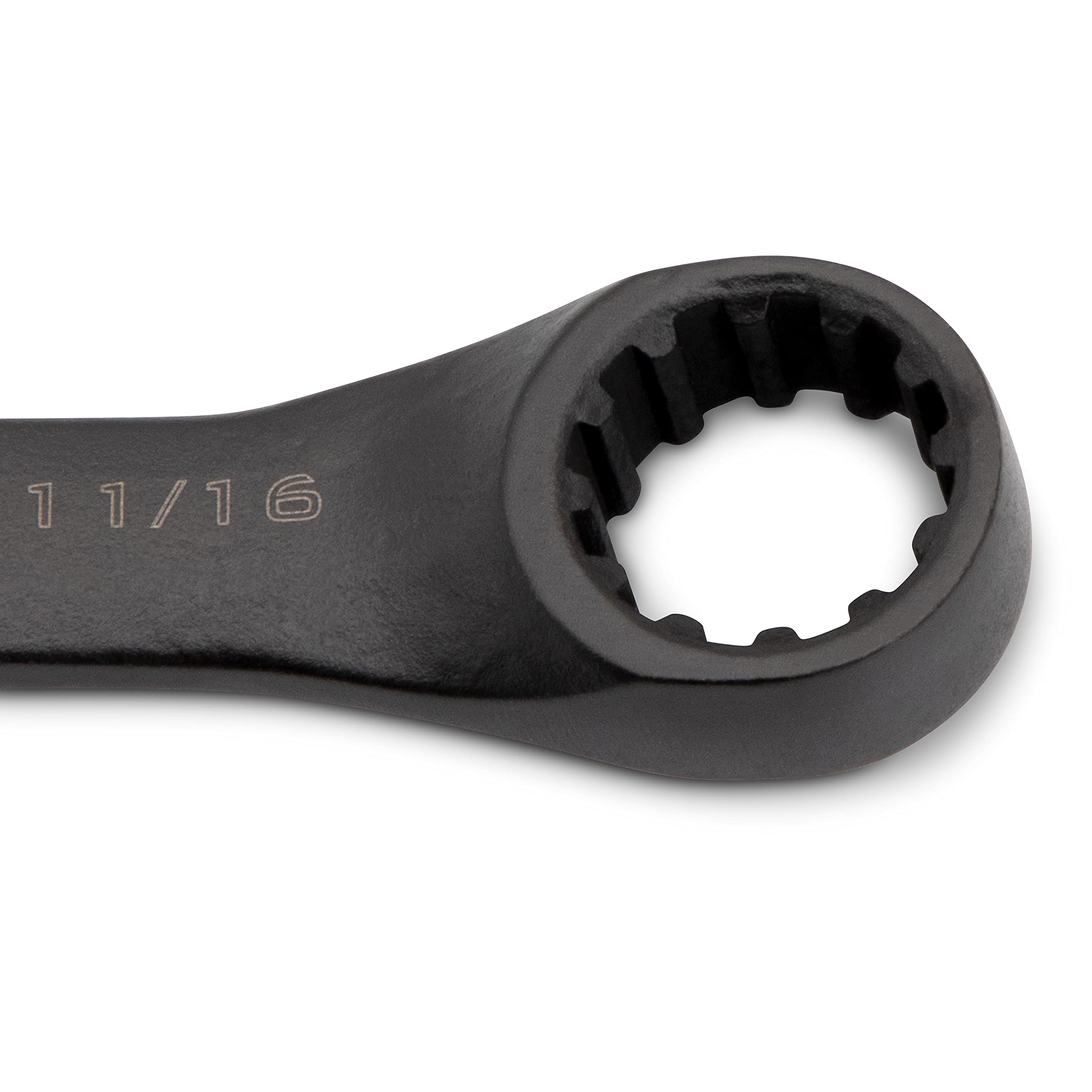7 Piece Crescent X6 Black Oxide Spline Open End Ratcheting Combination SAE Wrench Set - CX6RWS7