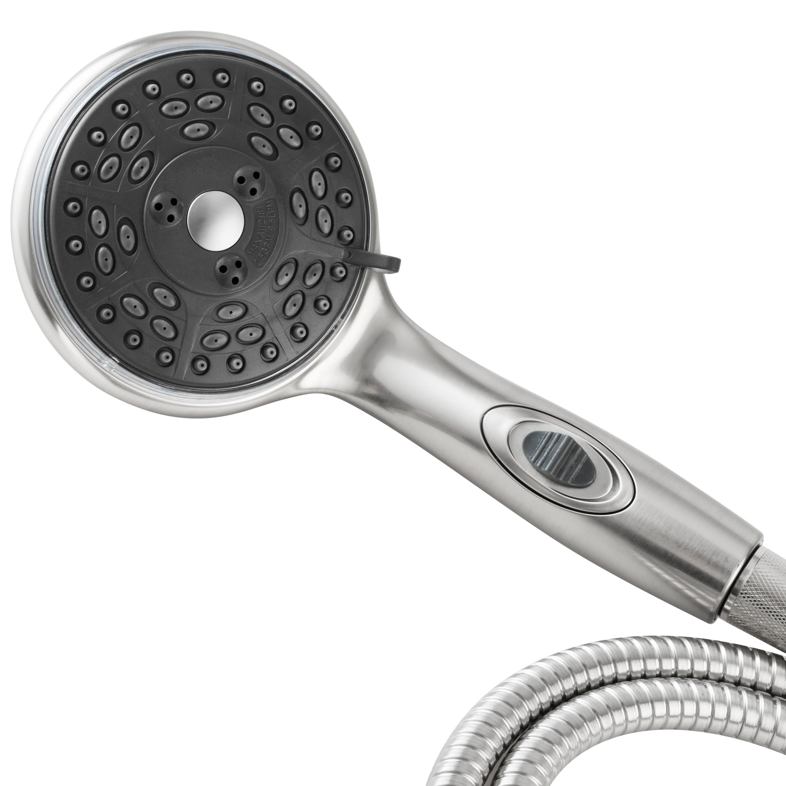 Dura Faucet Handheld Premium RV Shower Wand with Eco-Friendly On/Off Switch (Brushed Satin Nickel)