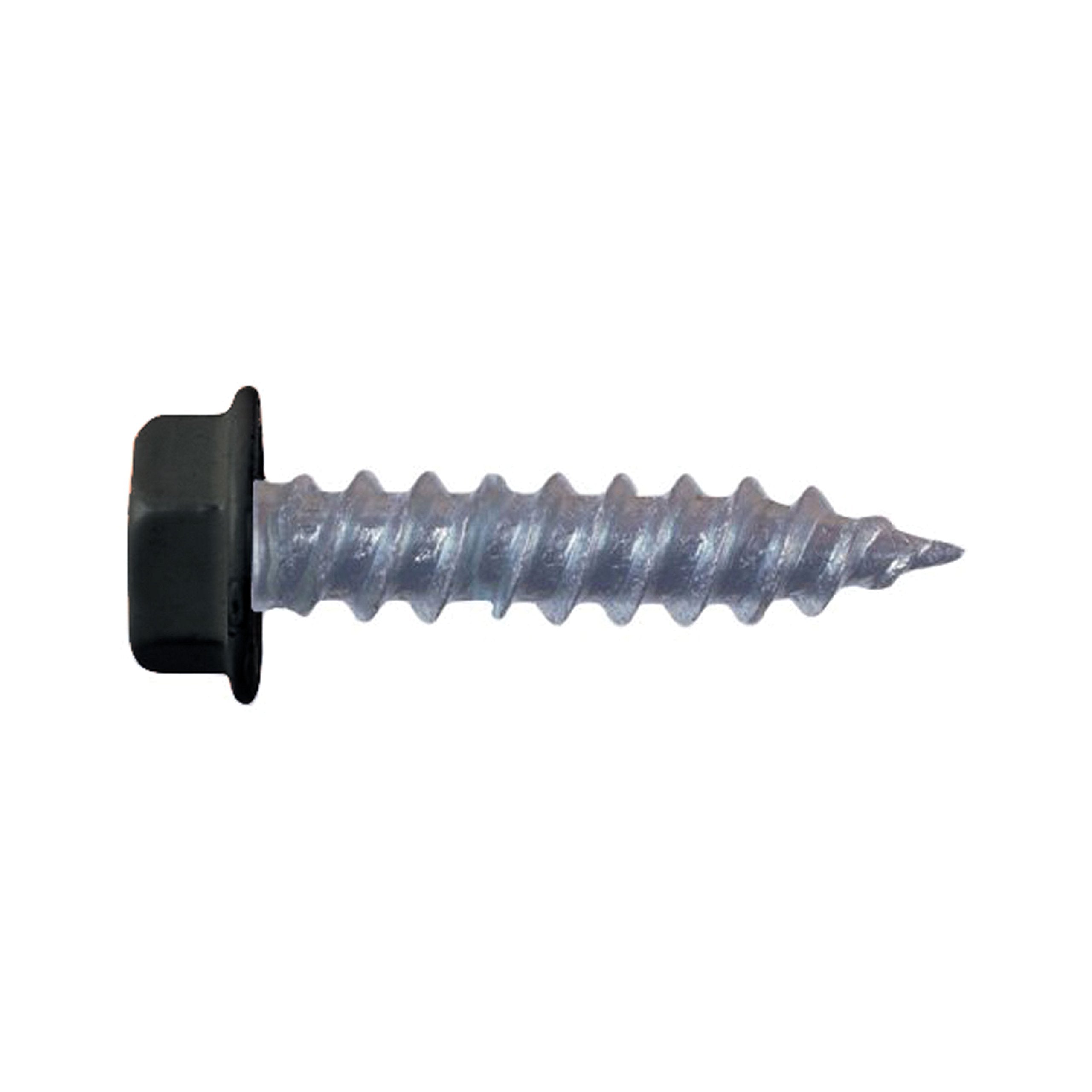 8 X 1 Black #8 Hex Washer Head Screw AP Products 012-TR500, 1" / Pack of 500