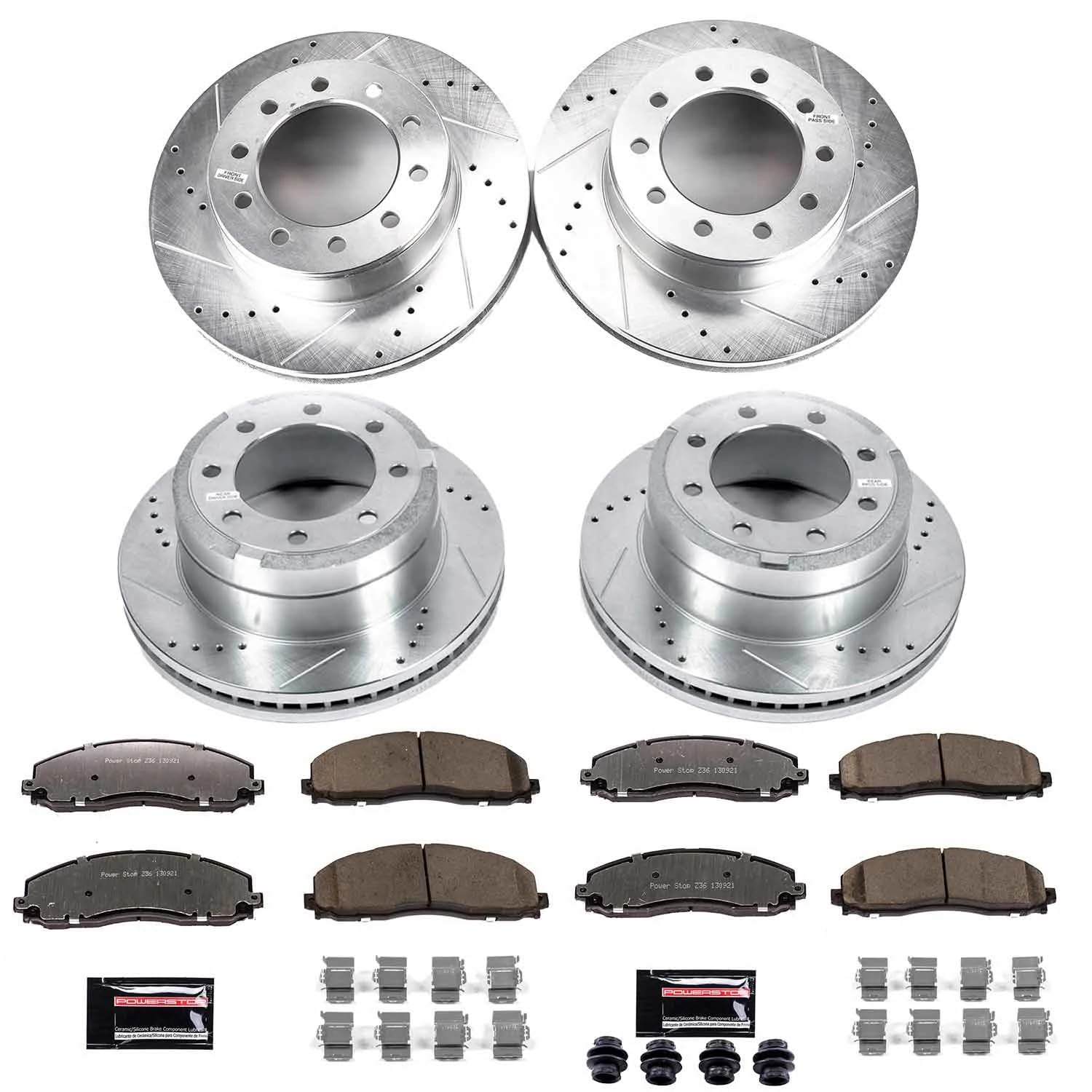 Power Stop K8028-36 Z36 Front & Rear Truck & Tow Performance Brake Kit For Ford F-350 Super Duty 2015-2016 [Model Specific]