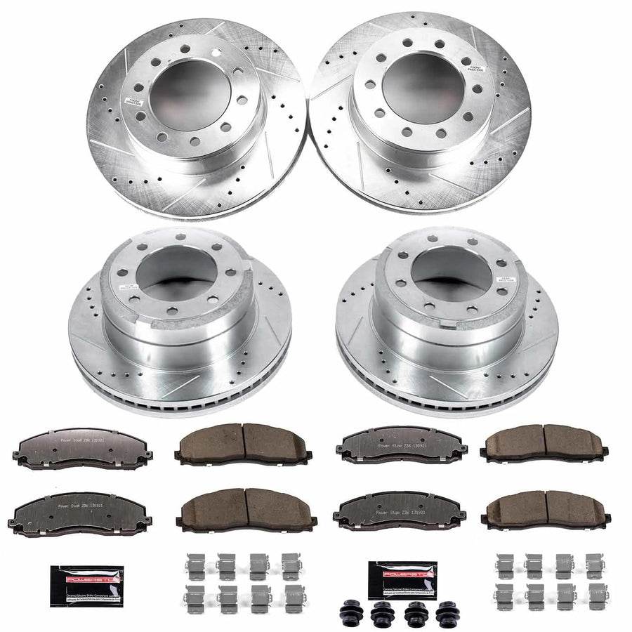 Power Stop K8028-36 Z36 Front & Rear Truck & Tow Performance Brake Kit For Ford F-350 Super Duty 2015-2016 [Model Specific]