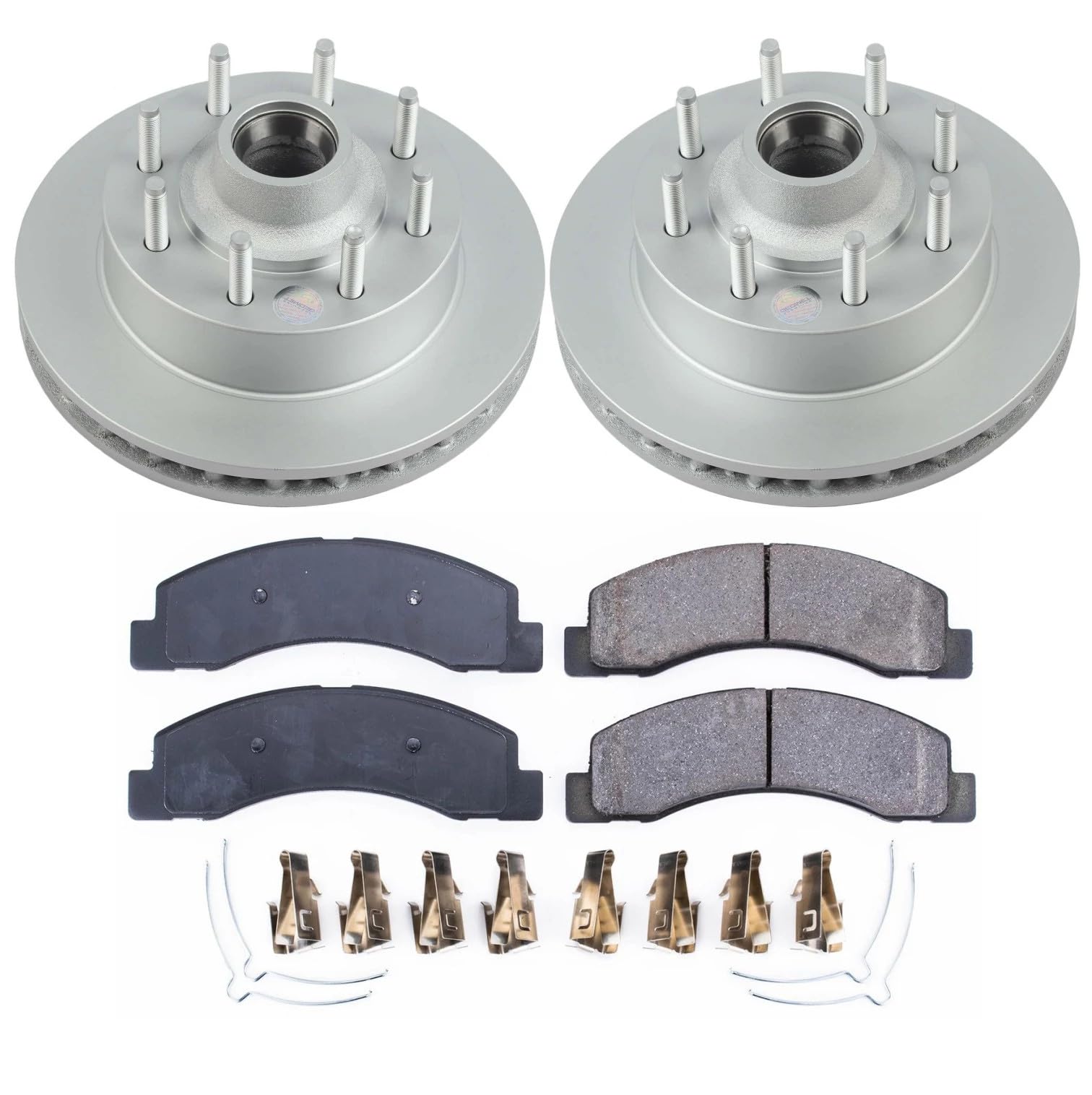Power Stop Z17 Front Coated Rotor Kit-Coated Brake Pads & Rotors