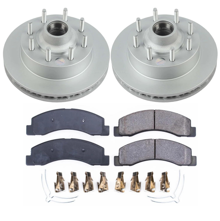 Power Stop Z17 Front Coated Rotor Kit-Coated Brake Pads & Rotors