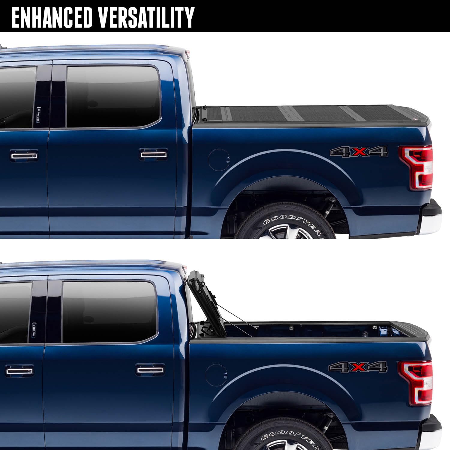 BAK BAKFlip FiberMax Hard Folding Truck Bed Tonneau Cover | 1126225 | Fits 2020-2026 Ram 1500 (New Body Style) Works w/Multi-Function (Splitgate) Tailgate 6' 4" Bed (74.5")