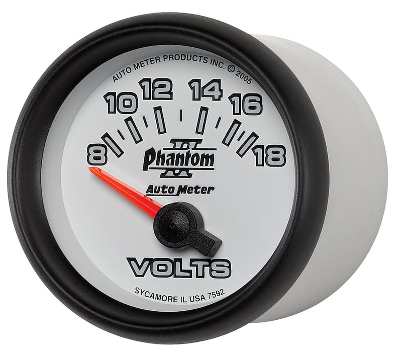 AUTO METER Phantom II 7592 Voltmeter, 2.3125 in.