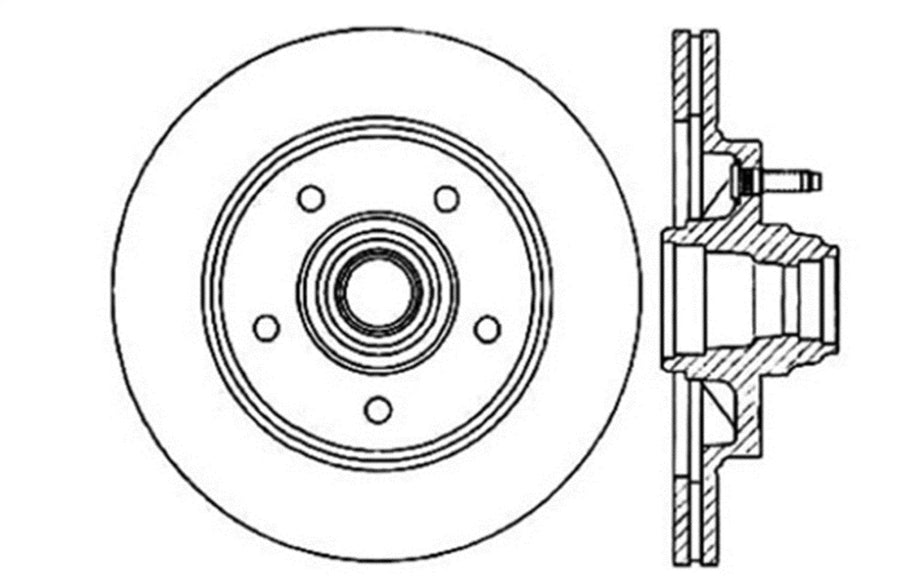 Sport Drilled/Slotted Brake Rotor StopTech 127.65055L (Front Left), 1 Pack