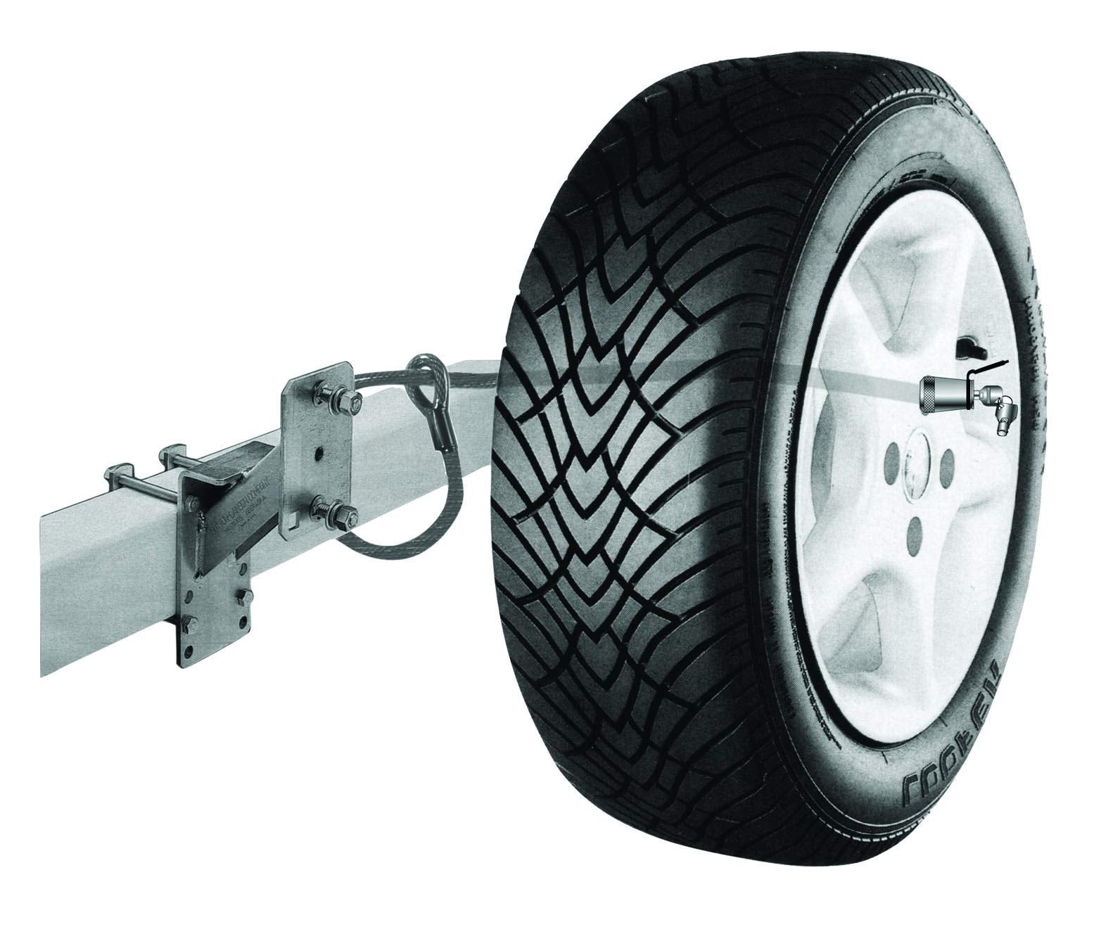 Trimax ST30 - Spare Tire Cable Lock Trimaflex (Round Key) for Boat Trailers, Motor Homes, Trucks, Jeeps, Vans, More - 36" x 12mm - Black/Chrome