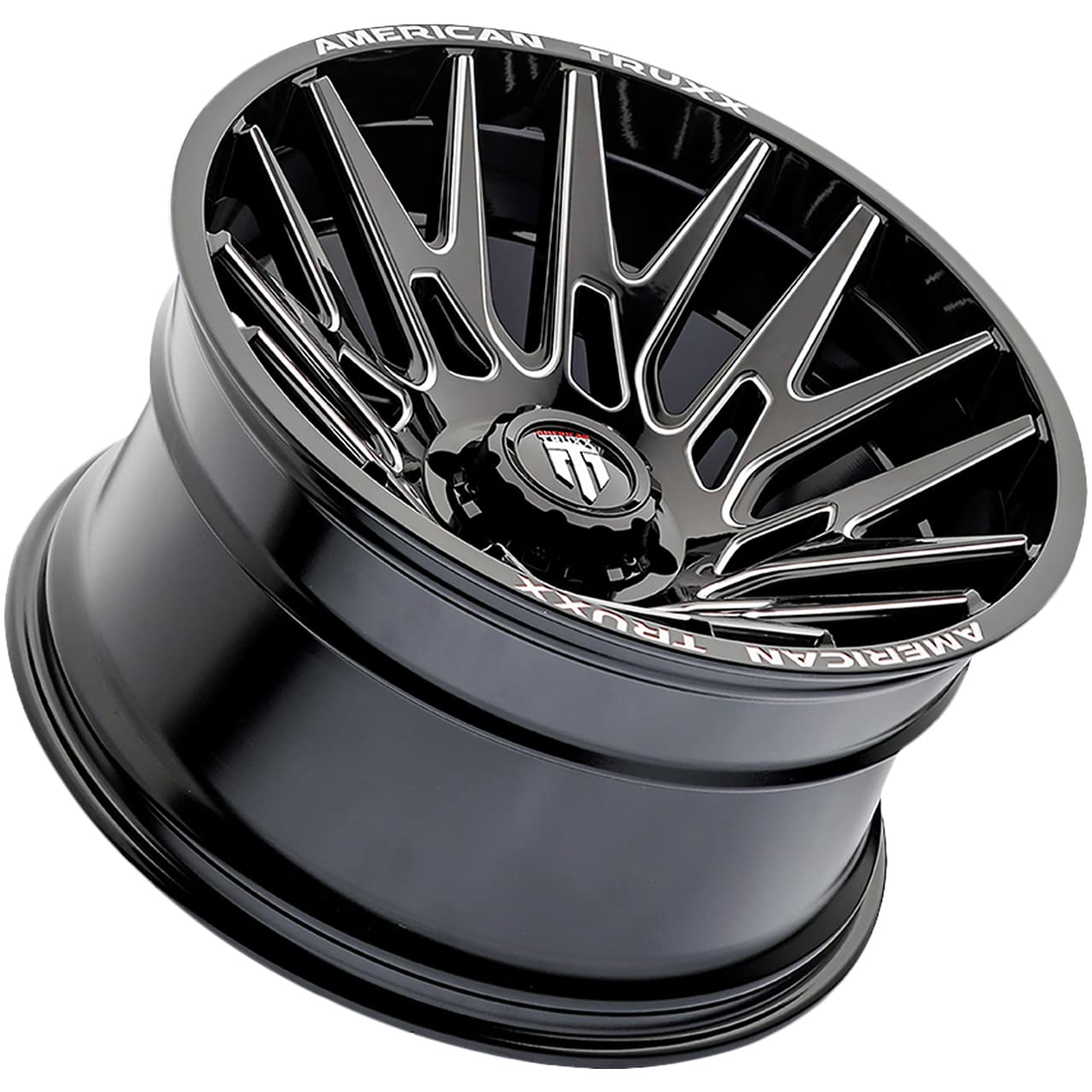 AT1919 American Truxx Evolution 22x12 6x135-44 Black/Milled Wheel Rim 22" Inch