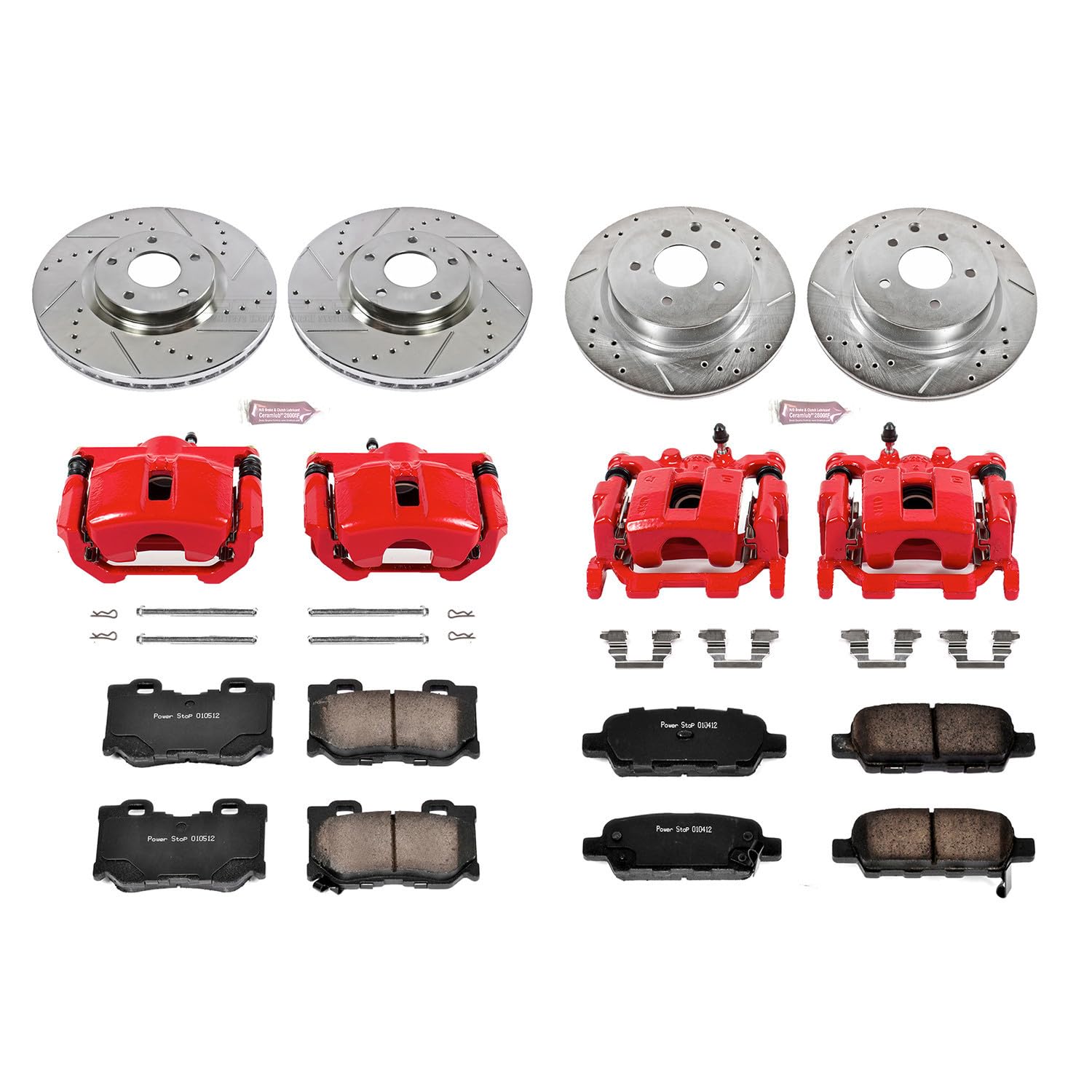 Power Stop Z23 Evolution Sport Performance Brake Kit with Caliper For Nissan Maxima 2009-2014 [Model Specific]
