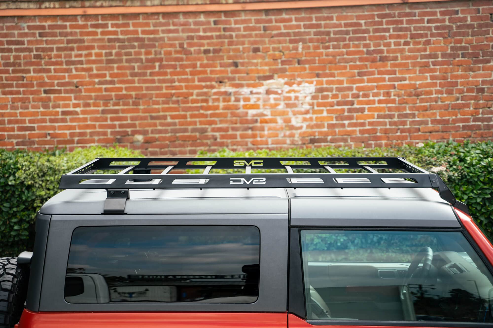 Hard Top Roof Rack DV8 Offroad for 2021-2025 Ford Bronco 2-Door | OEM Hardtop | Mounts 40” & 50” Light Bar | Bolt-On Installation | Multiple Tie Down Points | 200 lb Capacity | Multiple Accessories