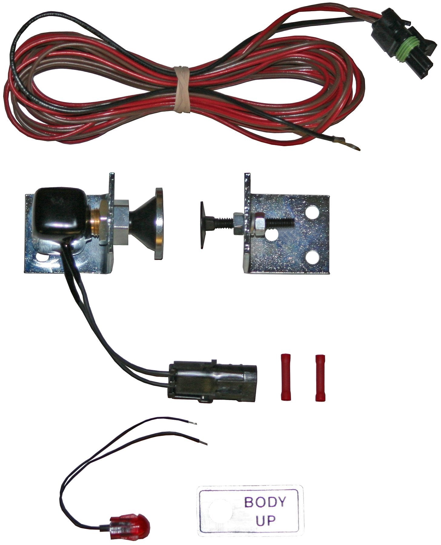 SK10 Buyers Products Dump Body-Up Indicator Kit, IP68 Stainless Steel Housing, Red Indicator Light with Wiring Harness, Frame-Mounted Alert for Raised Dump Body to Help Reduce Overhead Collisions