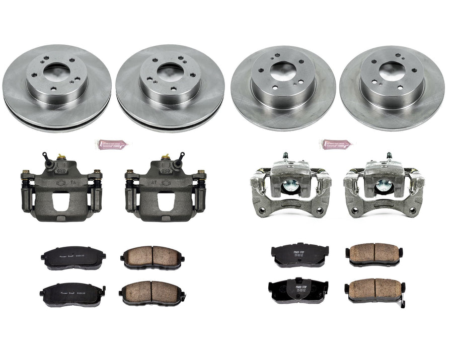 Power Stop KCOE662 Replacement Autospeciality Front and Rear Caliper Kit- OE Rotors, Ceramic Brake Pads, Calipers For INFINITI I30 1996-1999, Nissan Maxima 1995-1999 [Model Specific]