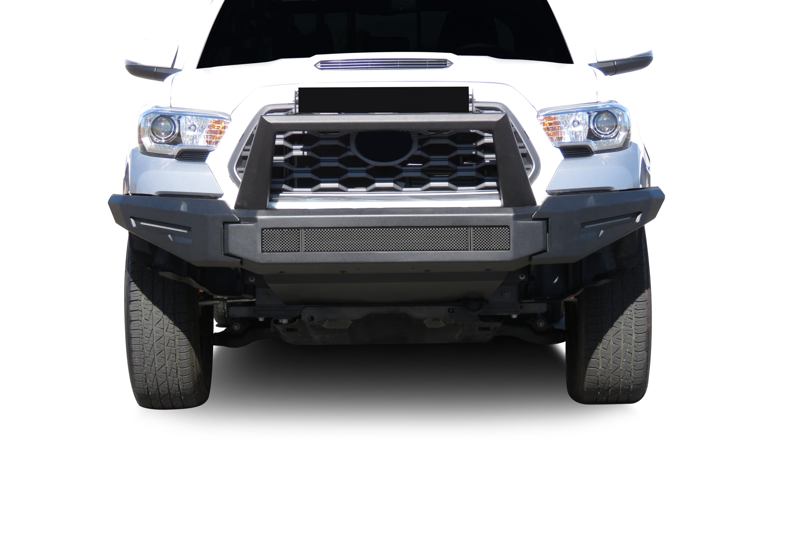Heavy Duty Black Horse Armour II Modular Front Bumper Matte Black Compatible with 2016-2023 Toyota Tacoma-AFB-TA21