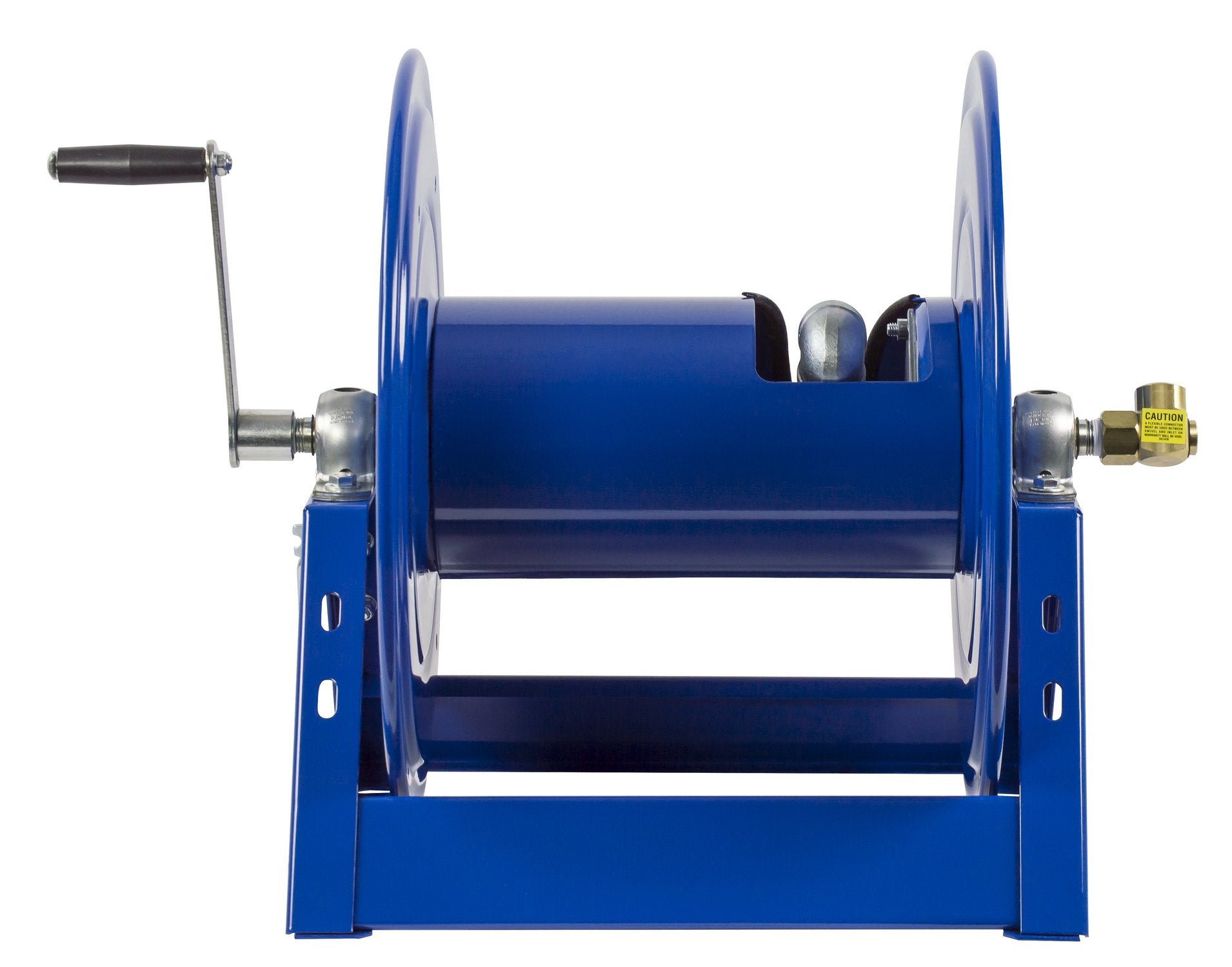 1125-5-100 Coxreels Hand Crank Steel Hose Reel, 1125 Series – ¾” x 100’, 3,000 PSI - Heavy Duty All Welded Steel A Frame - Adjustable Tension Break – Made in the USA, Blue