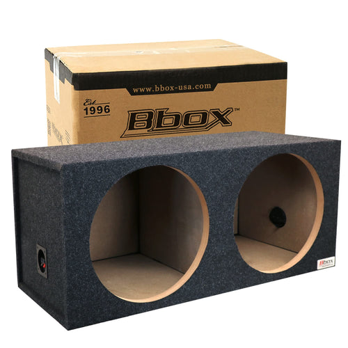 Bbox 15 Inch Dual Sealed Subwoofer Enclosure - Pro Audio Tuned Dual Sealed Car Subwoofer Boxes & Enclosures - Premium Subwoofer Box Improves Audio Quality, Sound & Bass - Spring Terminals