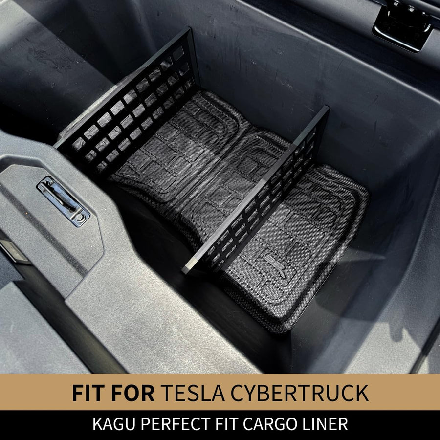 Kagu Rear Underbed Storage Compartment Liner 3D MAXpider (Black) Compatible with Tesla Cybertruck 2024-2026