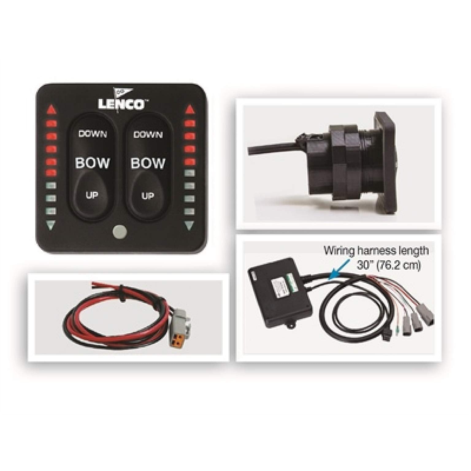 Lenco Two-Piece LED Indicator Tactile Switch Kit w/Pigtail f/Single Actuator Systems