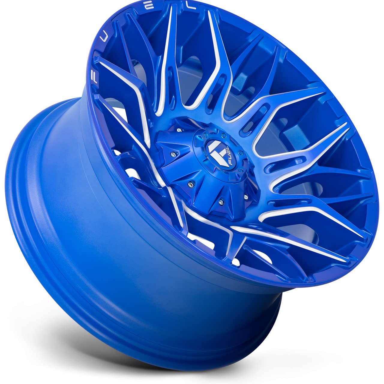 Fuel 1PC D770 TWITCH 22X10 5X114.3/5X127 Anodized Blue Milled Rim Wheel