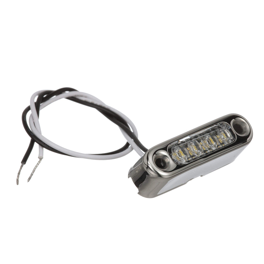 LED Micro Lights Attwood 6350W7, Stainless Steel Bezel, Vertical Mount, White Light, .66-Watt Draw at 12 Volts DC