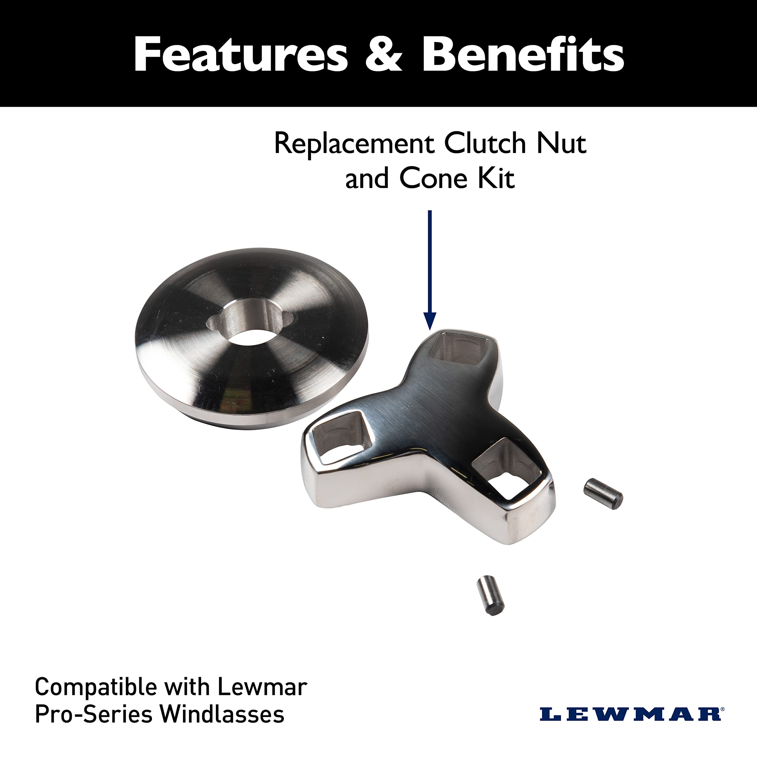 Lewmar Clutch Nut/Cone Kit Pro-Series for Boat Anchor Windlasses - 2020200903