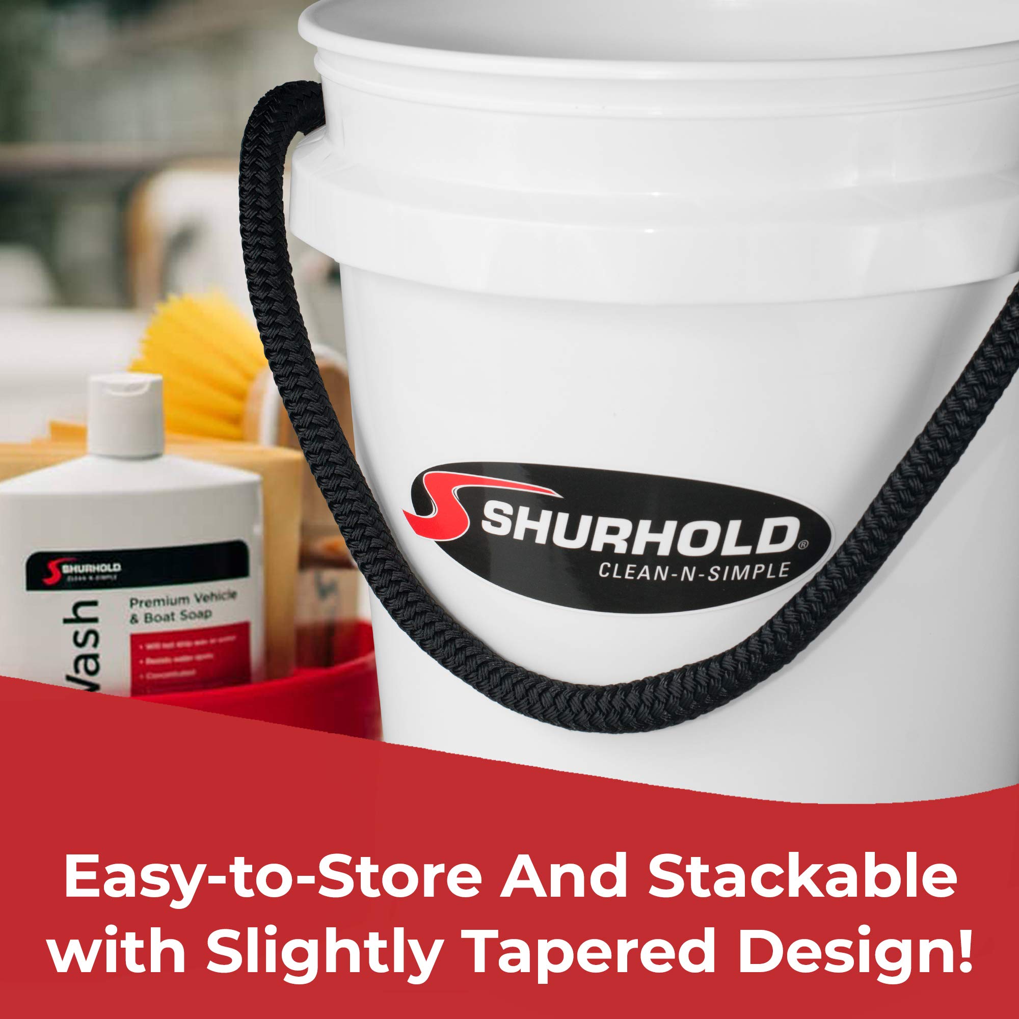5 gallon Shurhold white bucket