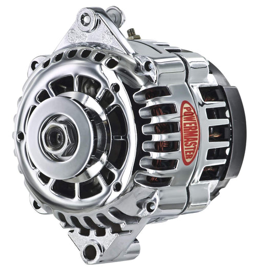 Alternator Powermaster 38413 (GM AD230 Chrome 165A 1V Pulley Str Mt 6.61" Side BAT Post (Upgrade for All GM w/6.61" Str Mtg)), 1 Pack