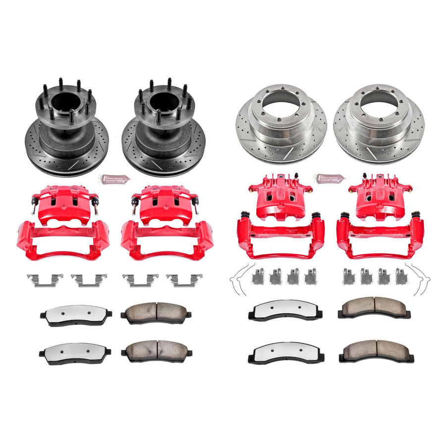 Power Stop Z36 KC2868-36 Brake Kit Front & Rear with Calipers For Ford F-350 Super Duty 1999-2000 [Vehicle Specific]