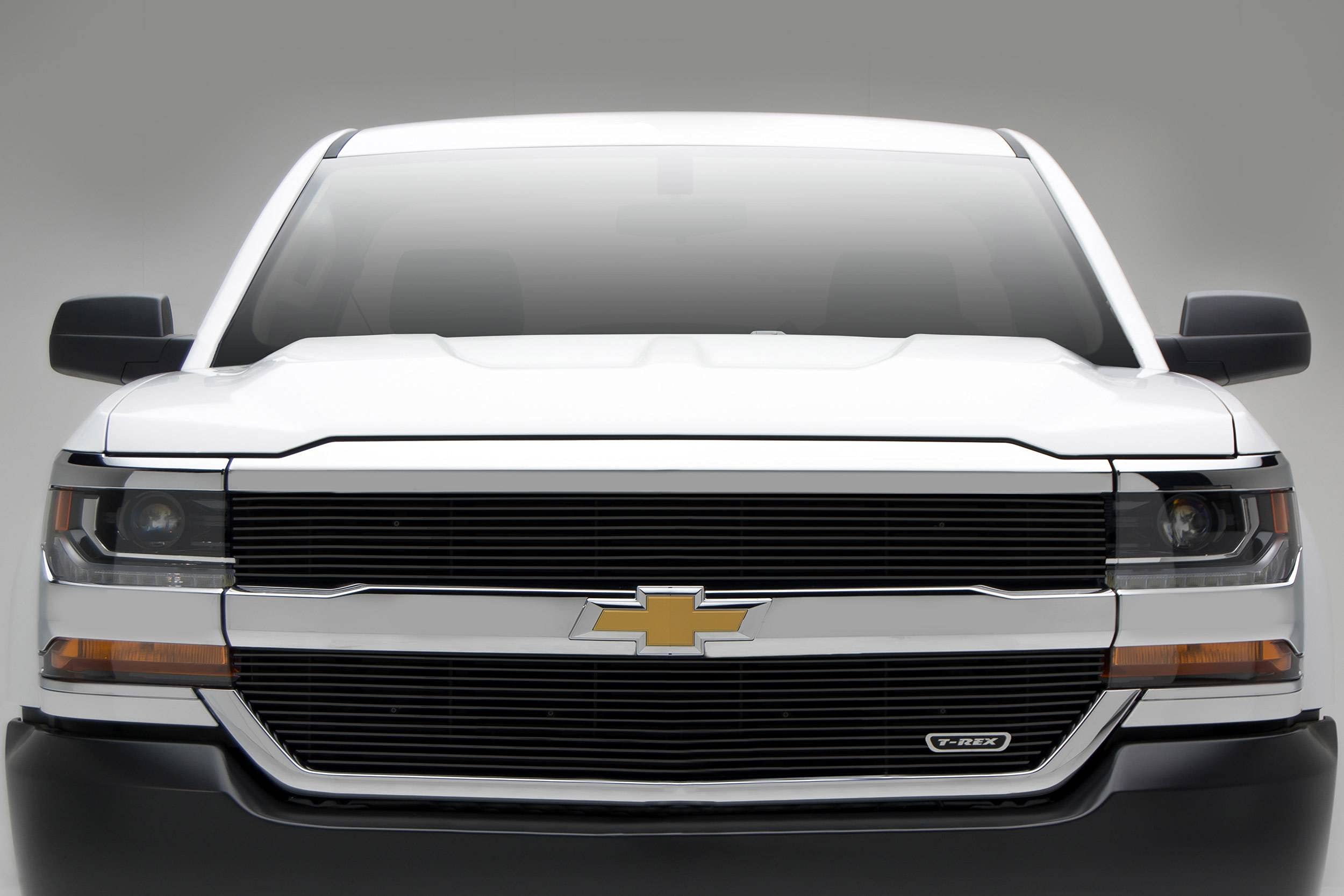 Laser Billet Grille, 2016-2018 Silverado 1500, Black, 2 Pc, Overlay - PN #6211271