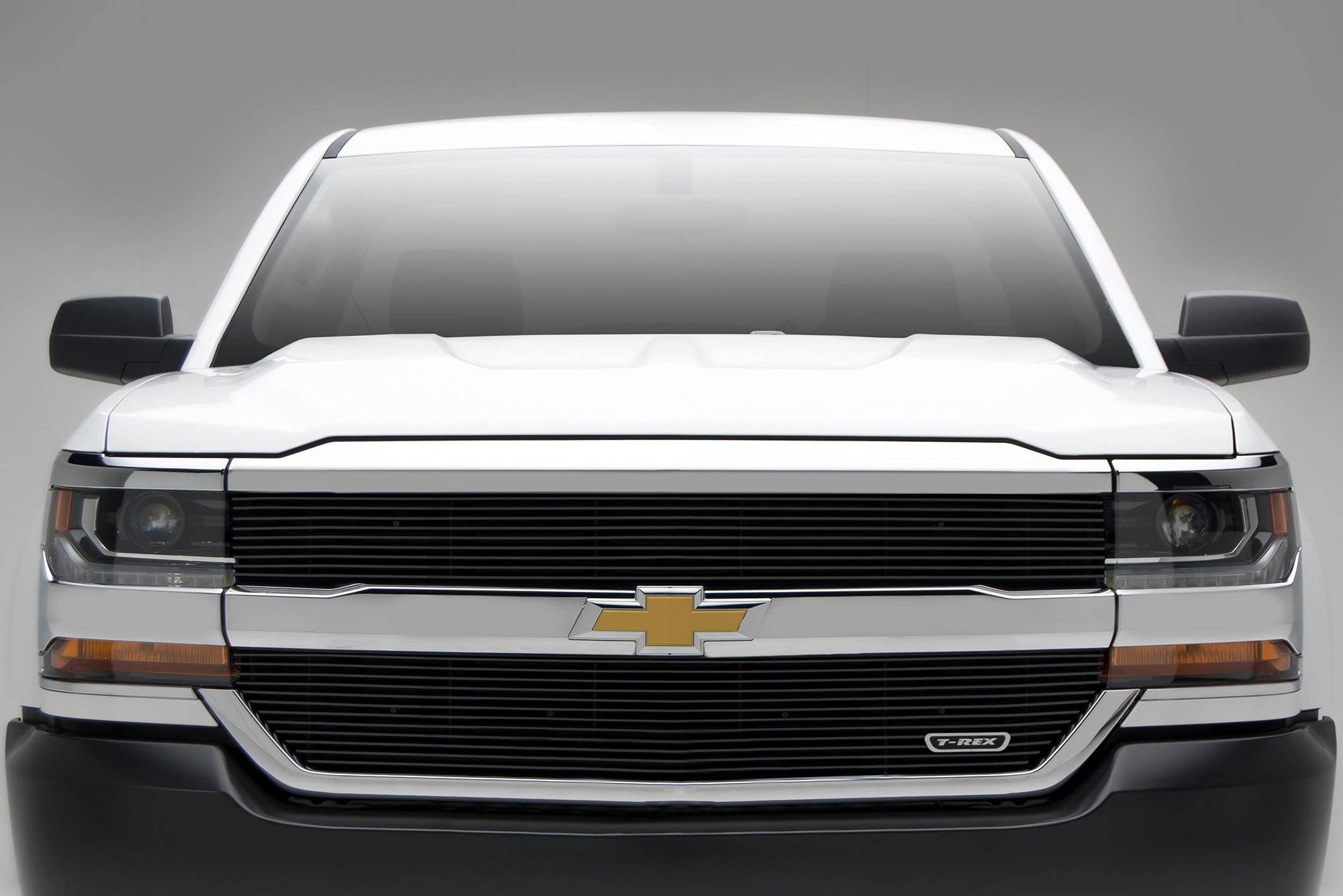 Laser Billet Grille, 2016-2018 Silverado 1500, Black, 2 Pc, Overlay - PN #6211271