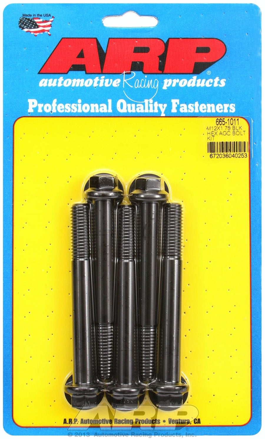 Hex ARP (665-1011) Oxide Bolt, Black