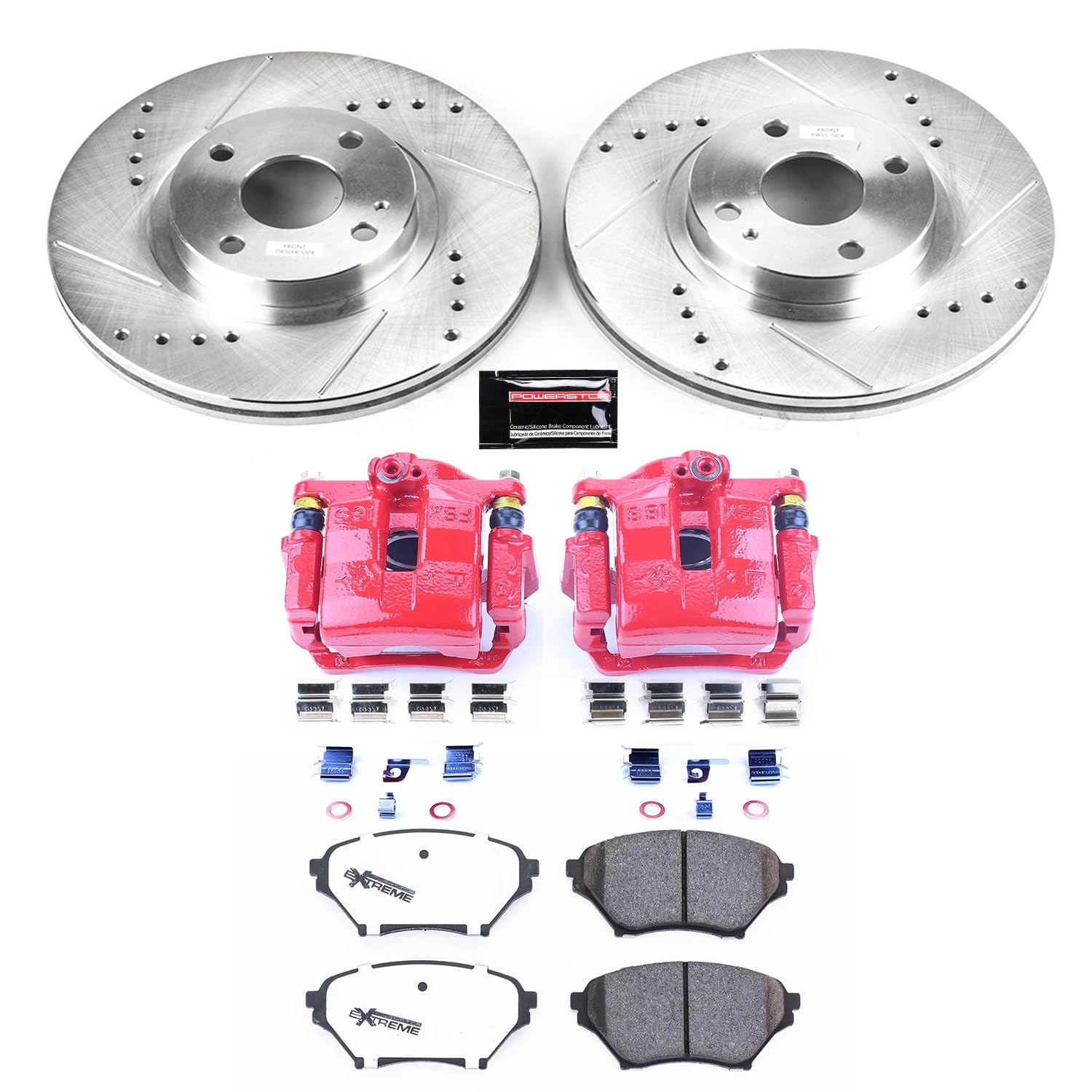 Power Stop Z26 KC2353-26 Front Brake Kit Street Warrior Mazda For Mazda Miata 2001-2005 [Model Specific]