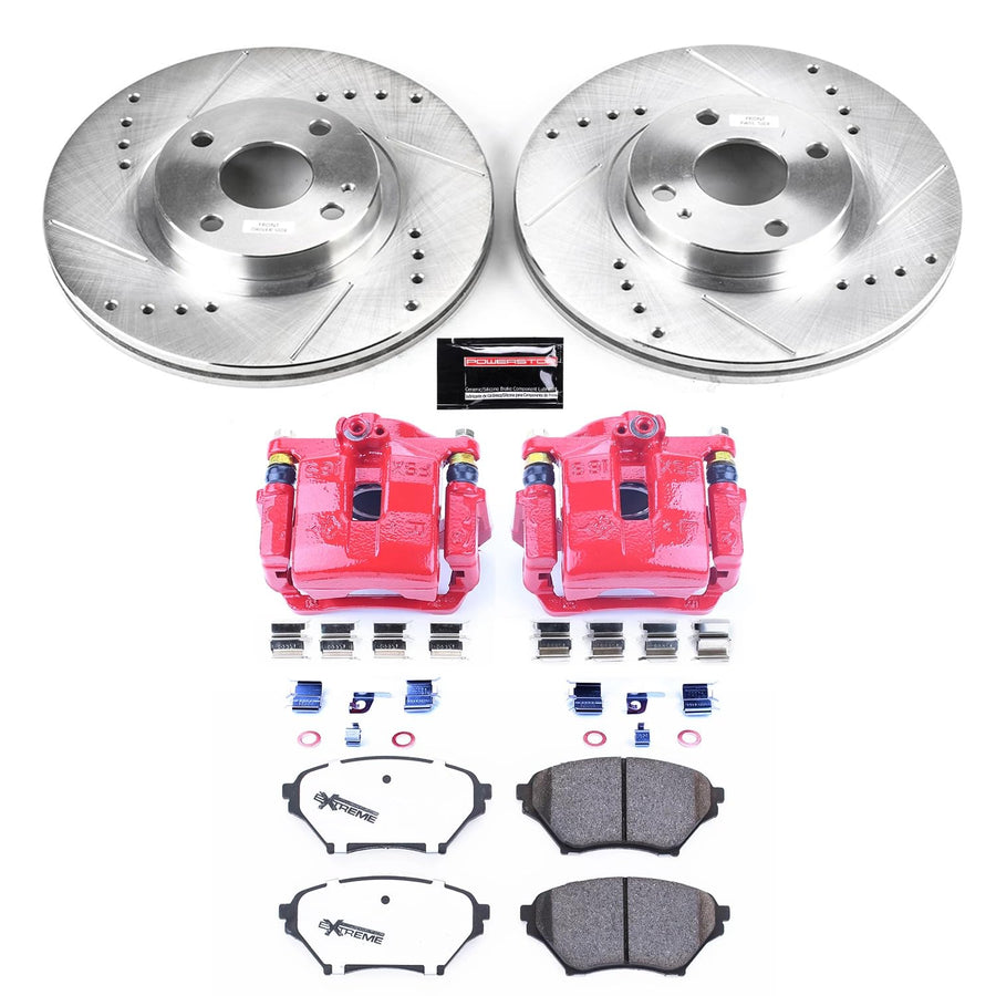 Power Stop Z26 KC2353-26 Front Brake Kit Street Warrior Mazda For Mazda Miata 2001-2005 [Model Specific]