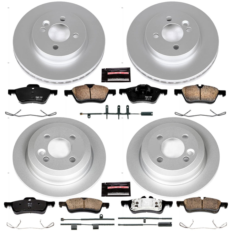 Power Stop Z23 Evolution Geomet Coated Brake Kit Front and Rear For Mini Cooper 2007-2008 [Model Specific]