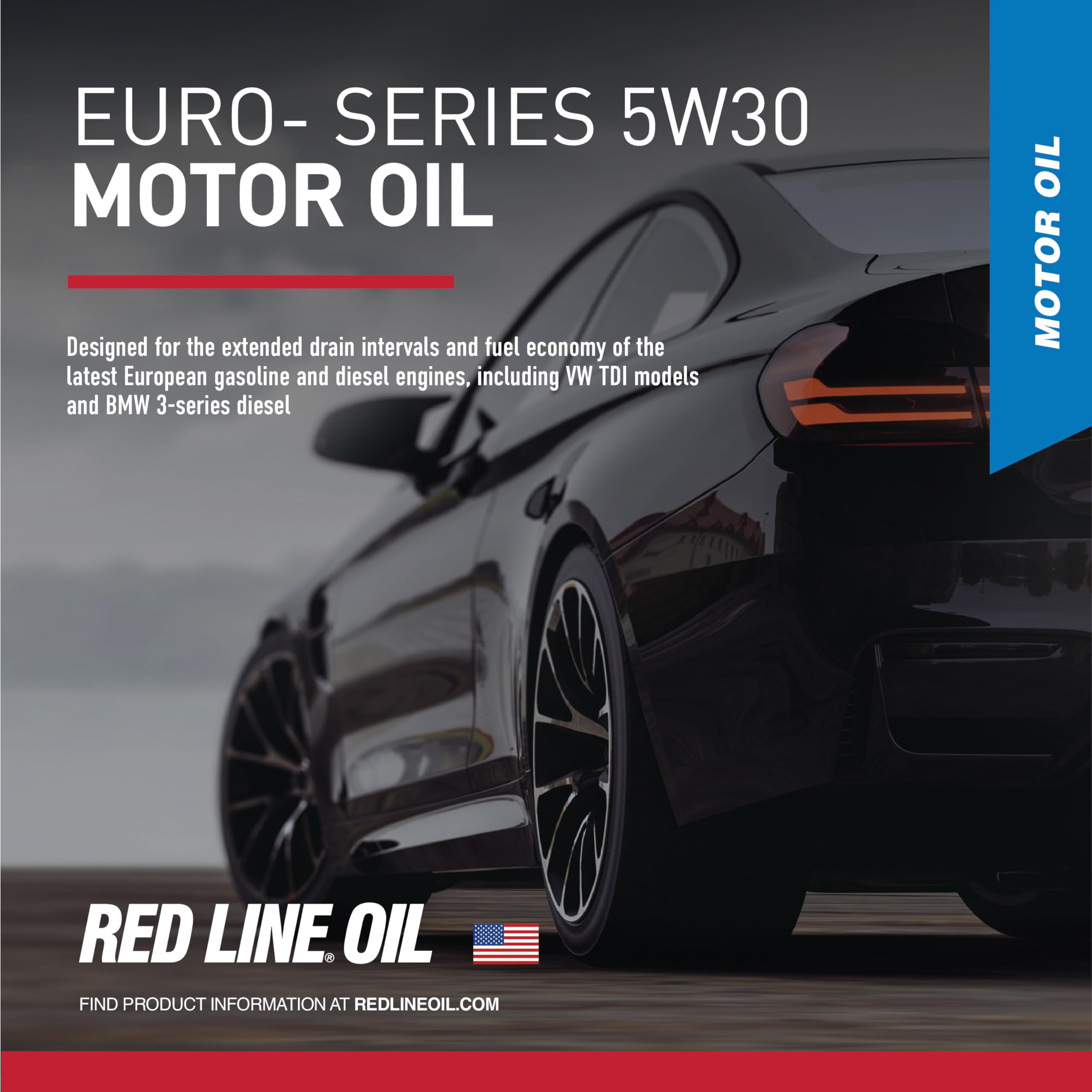 SAE 5W30 Fully Synthetic Red Line Euro-Series Motor Oil - 1 Quart