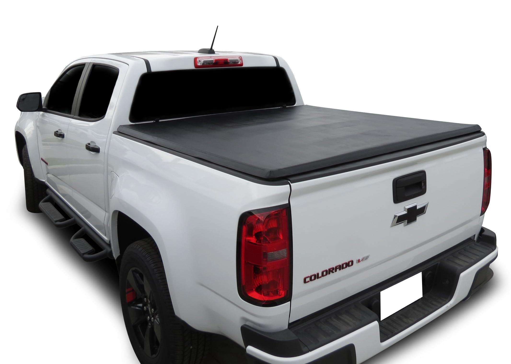 Premier Black Horse Soft Trifold Truck Bed Tonneau Cover Compatible with 2015-2024 GMC Canyon|2015-2024 Chevrolet Colorado 5.1ft Bed-PRS-GM30