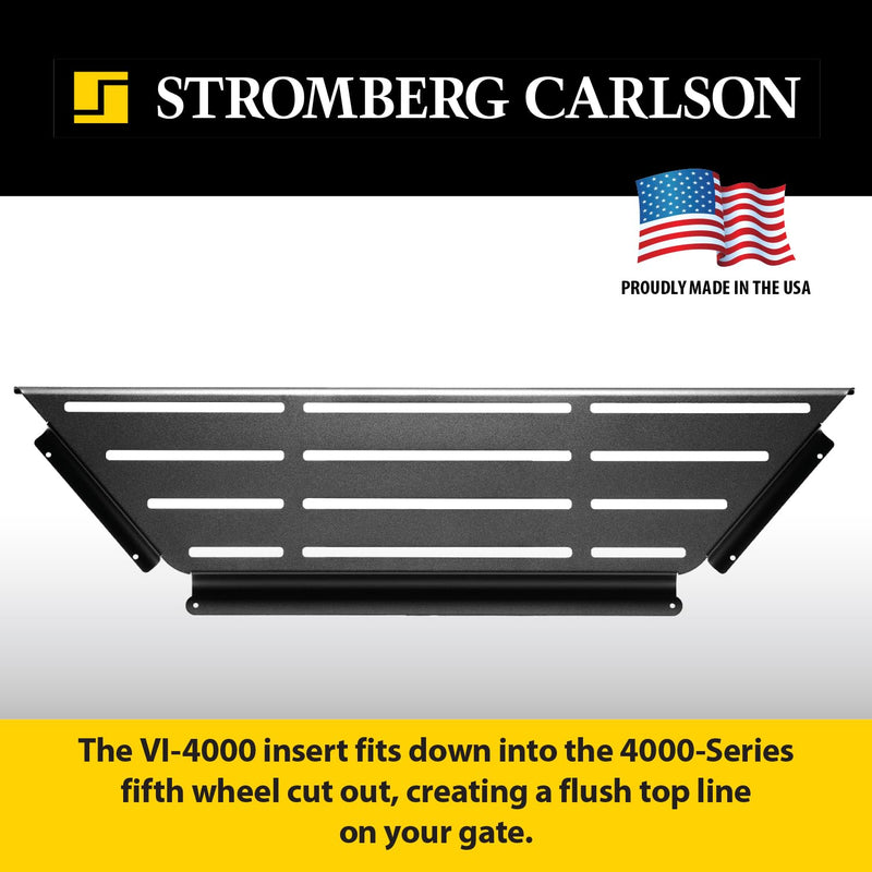 Stromberg Carlson VI-4000 Louvered Tailgate Insert for 4000 Series Fifth Wheel Gates - Protection Accessory, Bolt Install, Easy Installment Accessory Tool Kit for Trucks - Black