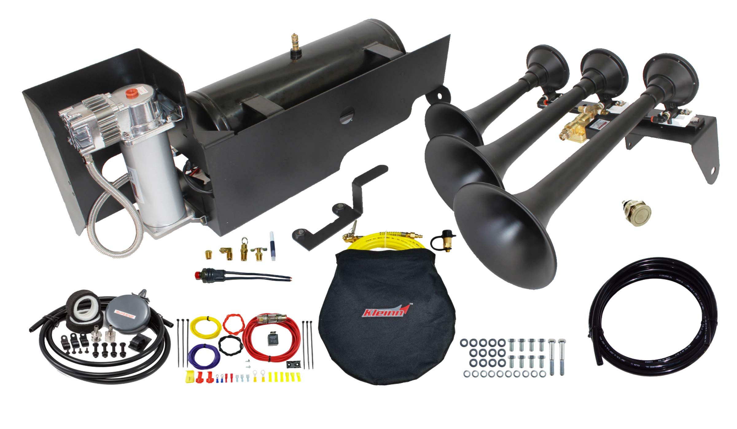 Kleinn SDKIT-734 Air Horns Bolt-On Train Horn/Ultimate Onboard Air System for Ford F-250/F-350 Super Duty Diesel Trucks