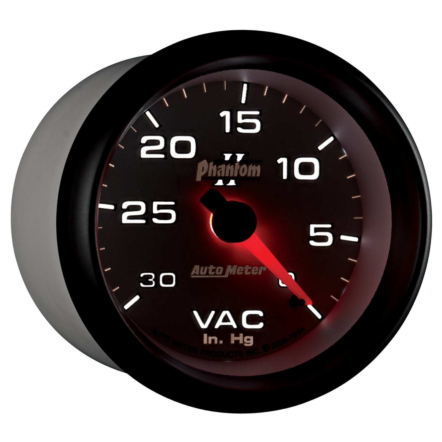 Auto Meter Phantom II 2-5/8" 0-30 in. Hg Mechanical Vacuum Gauge 7884
