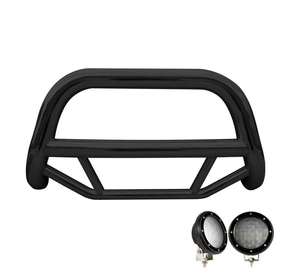 Max Bull Bar Kit Black Horse No Skid Plate Black Compatible with 2022-2024 Hyundai Tucson-MBB-B7102-PLFB