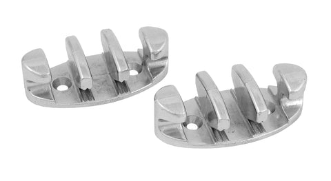 Zinc-Plated Attwood 11950-6 Zip Zag 3-Inch Marine Rope Cleat, Silver Finish, Set of 2