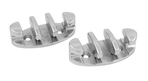 Zinc-Plated Attwood 11950-6 Zip Zag 3-Inch Marine Rope Cleat, Silver Finish, Set of 2
