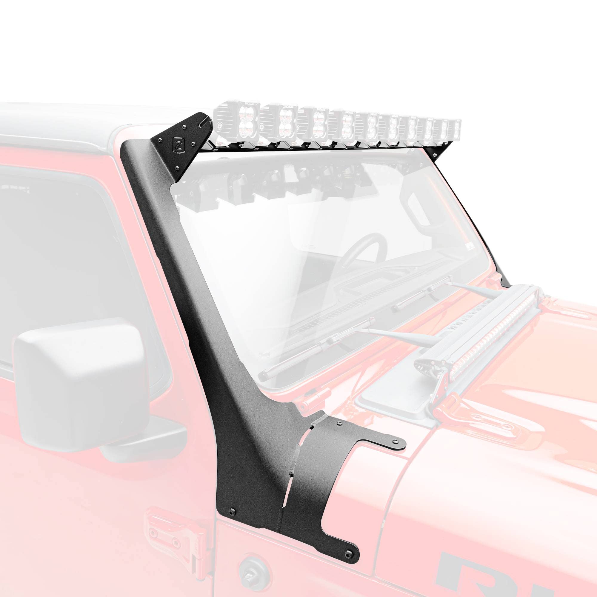 ZROADZ Front Roof LED Bracket 2019-2022 Jeep Gladiator Z934931 Black