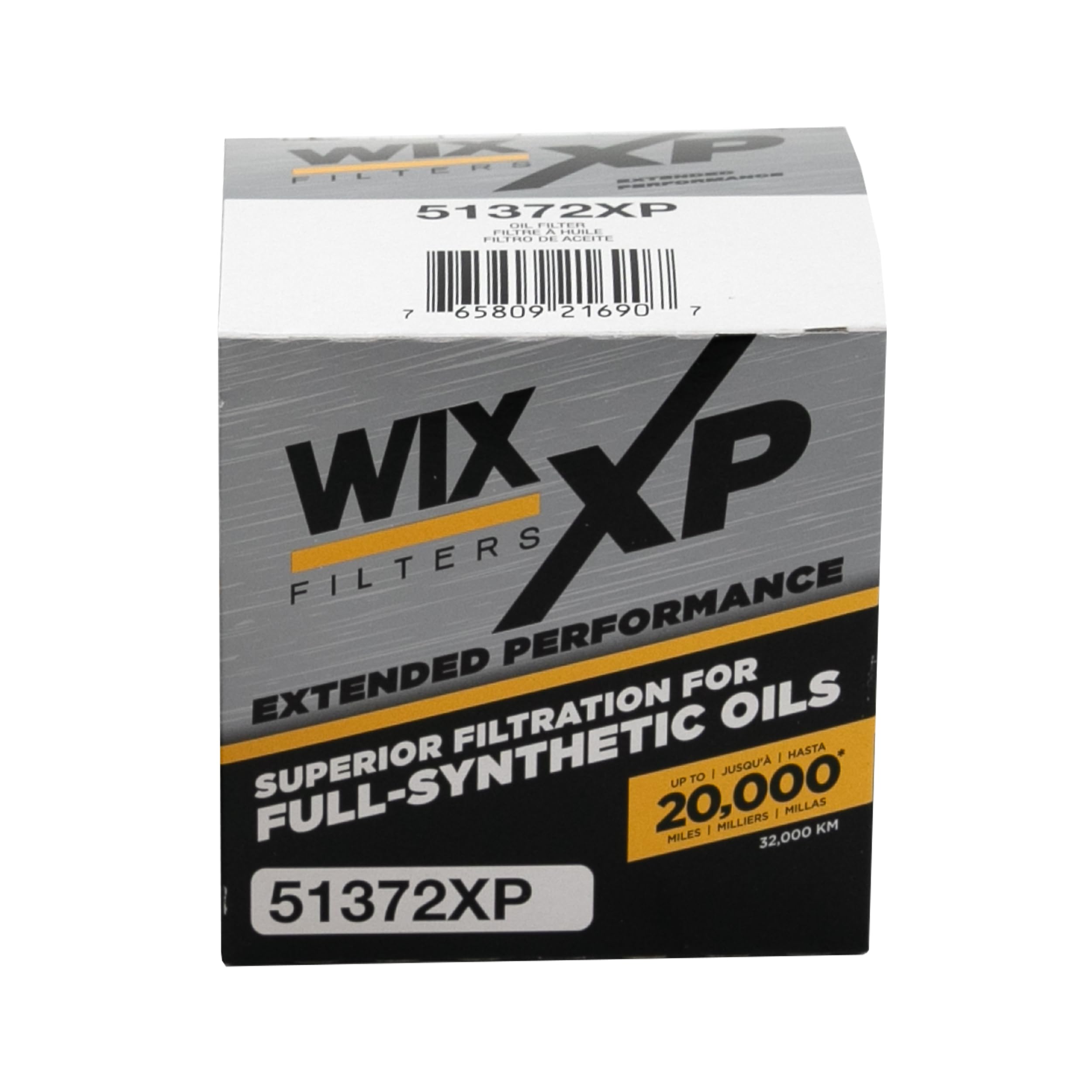 WIX XP Oil Filter Replacement 51372XP, Built for Synthetic Oil - Compatible With Ford/Lincoln/Mercury (91-15), Mazda (00-09), Cadillac STS-V, XLR-V (06-09)