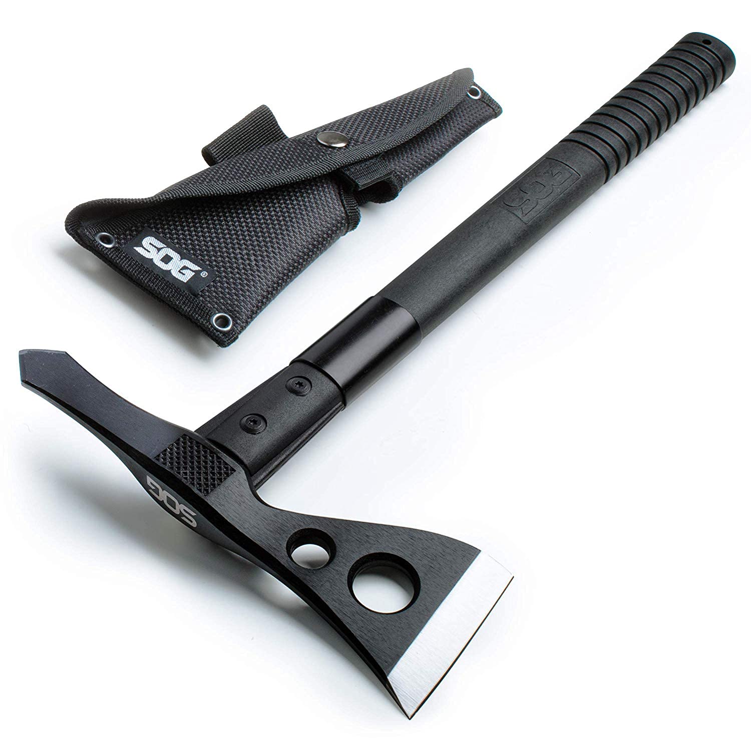 Tactical Tomahawk SOG- Throwing Hatchet, Versatile Survival Tactical Axe and Emergency Breaching Tool with Sheath (F01TN-CP)