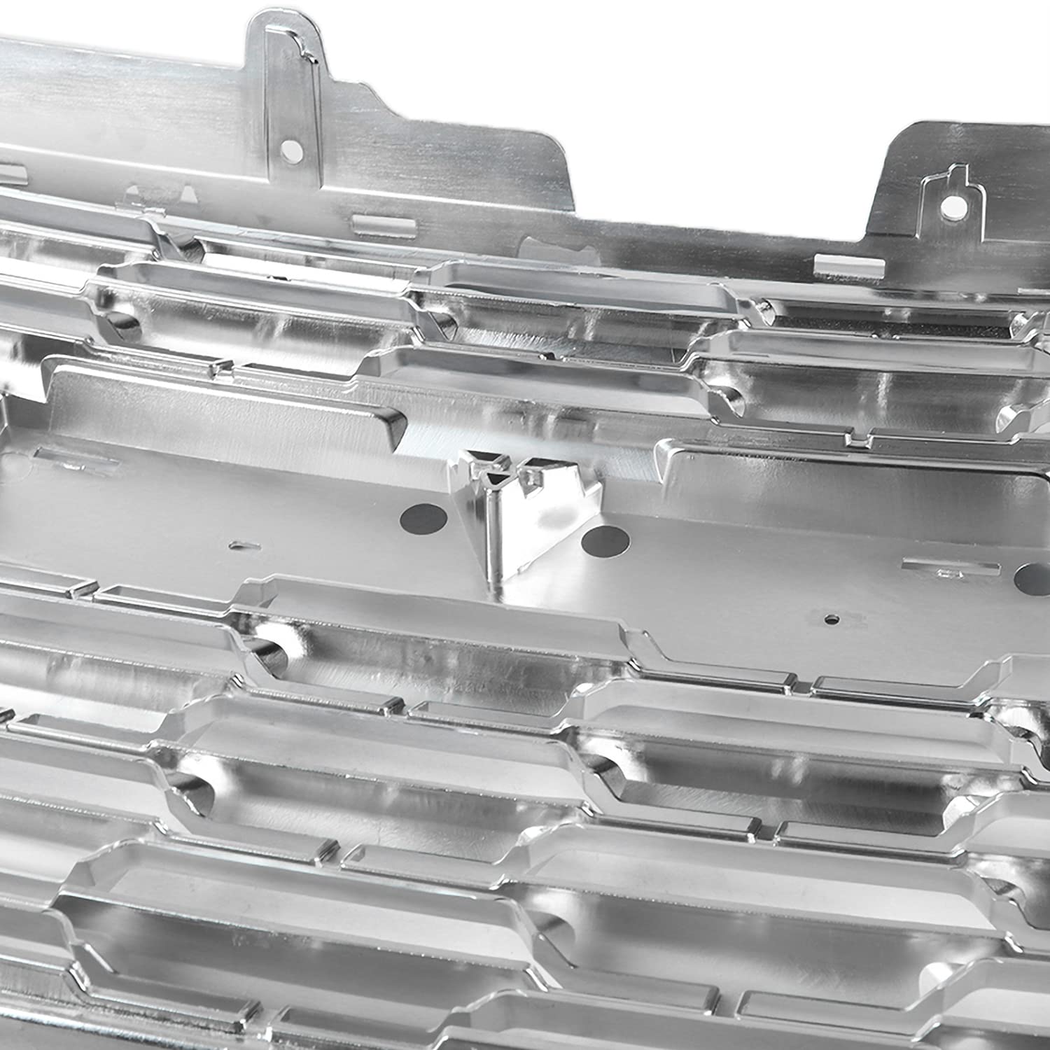Chrome Denali Style Mesh Front Hood Grill Grille Spec-D Tuning Compatible with 2015-2020 GMC Yukon/Yukon XL