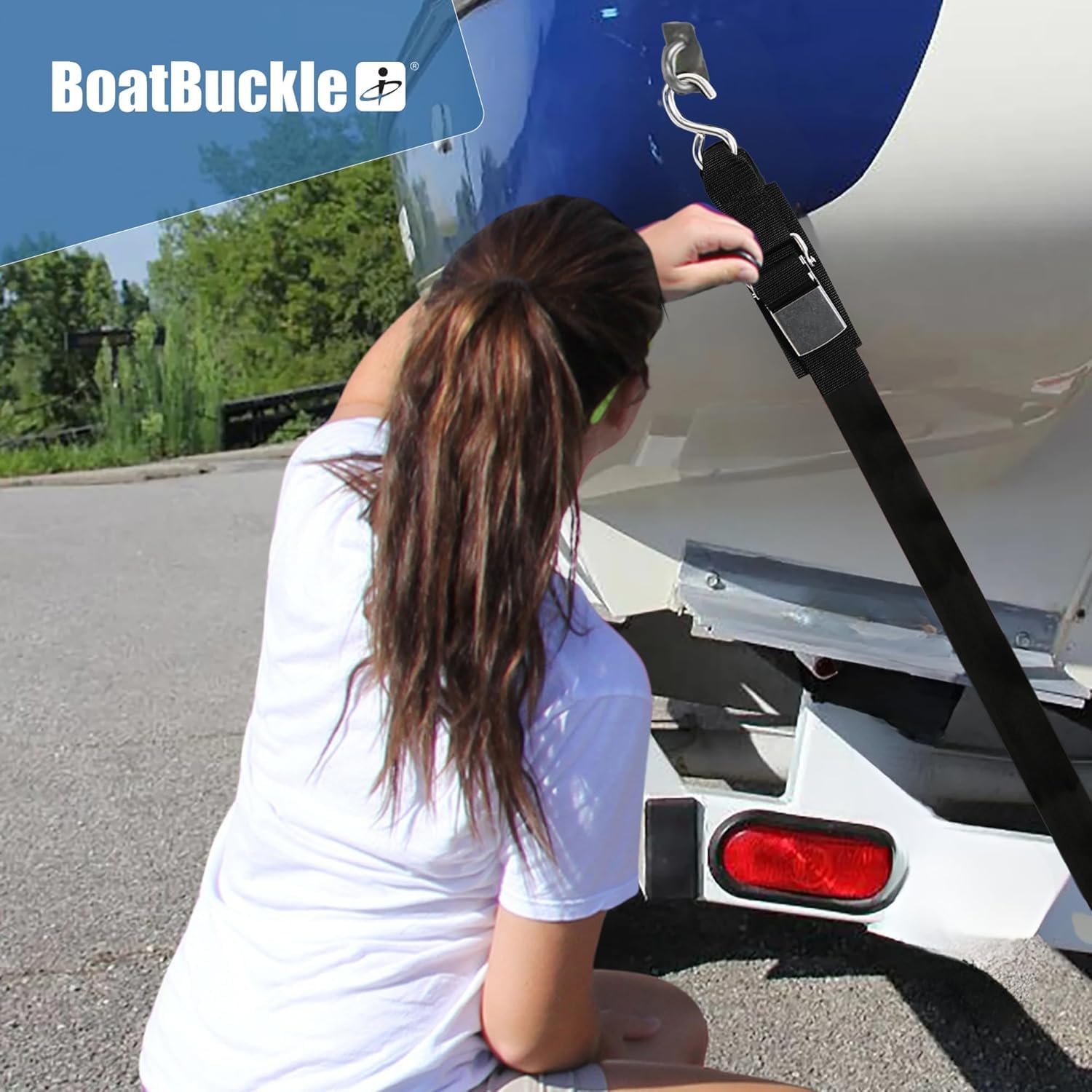 Kwik-Lok BoatBuckle Stainless Steel Transom Tie-Downs
