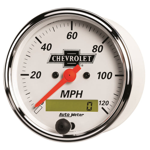 Chevy Auto Meter Vintage 3-1/8" Electric Speedometer (0-120 MPH, 79.4mm)