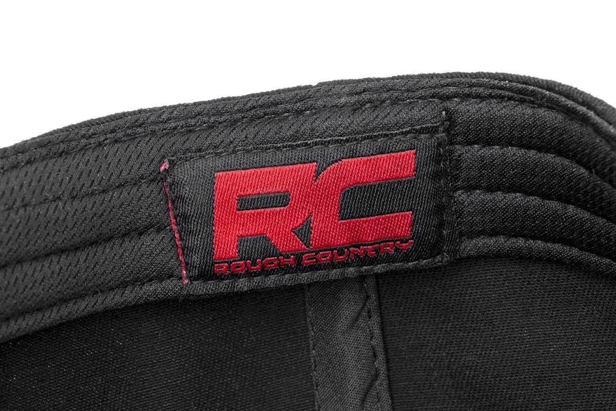 Hat Rough Country | Flat Bill | Red Logo | Black - 84123