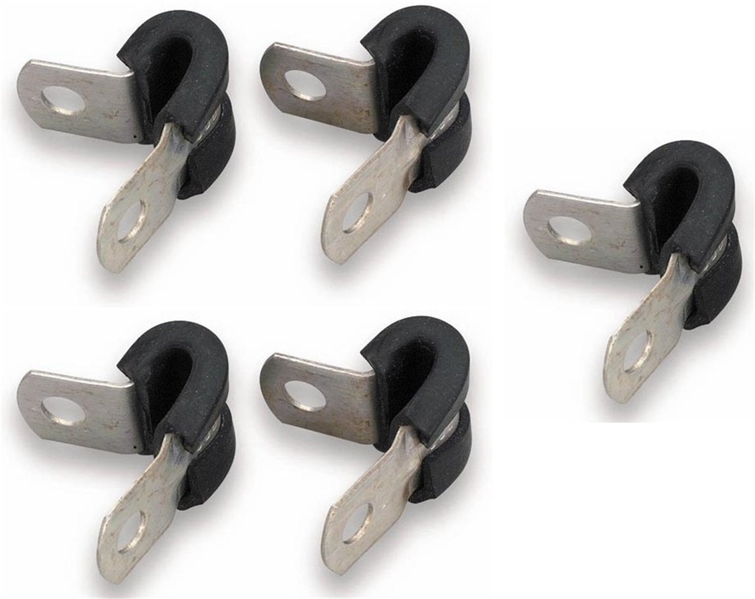 Earl's Aluminum Hose Clamp 171016ERL, (Package of 5) (Bagged Packaging; Cushioned; 1 in. Tube Or Hose OD)